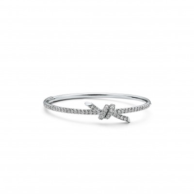 TIFFANY BANGLE IN WHITE GOLD WITH DIAMONDS 74152880
